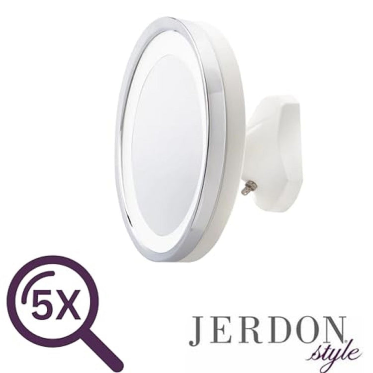 9.75" 5X LED lighted Mirror, Direct Wire
