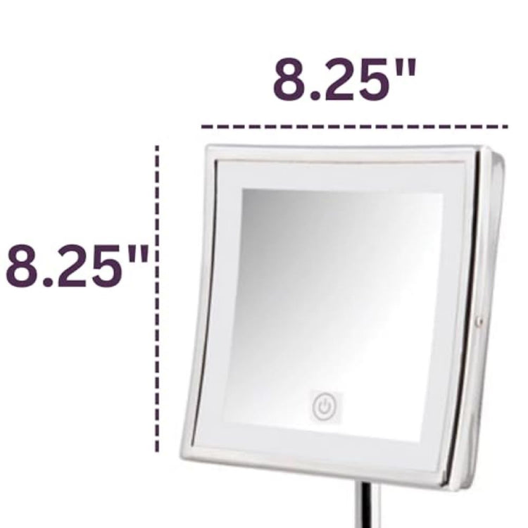 8” x 8” LED lighted Mirror w/Variable Light