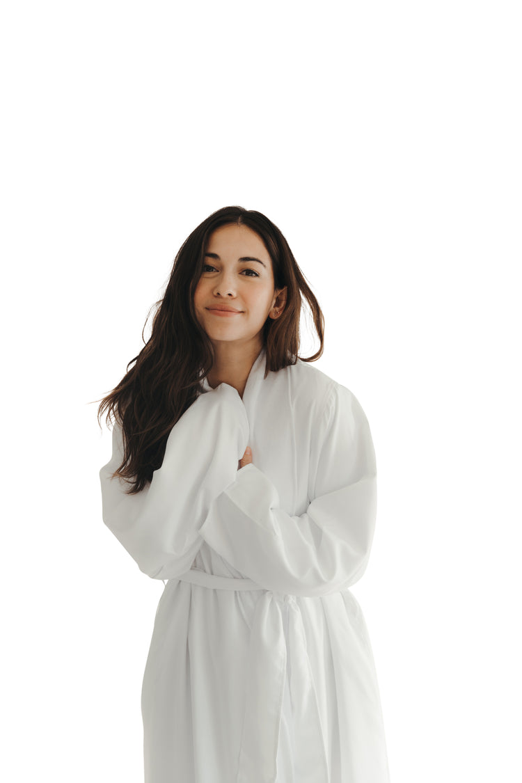 White Twill Double Layer Robe