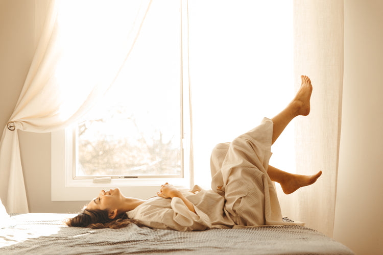 Taupe Seersucker Kimono Robe