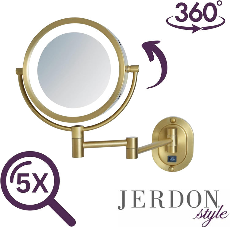 8" 5X-1X Lighted Mirror