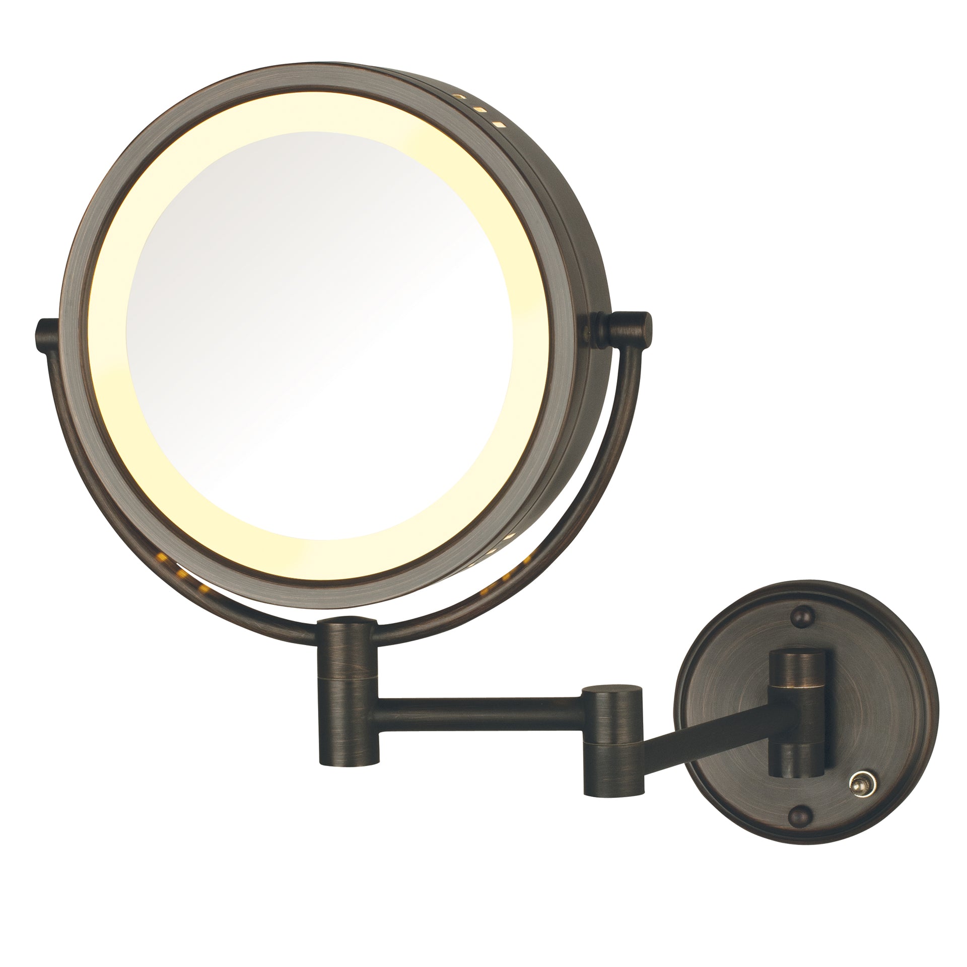 JERDON Wall Mount Mirror For Bathroom ,Nickel Finish - Model JP7510N