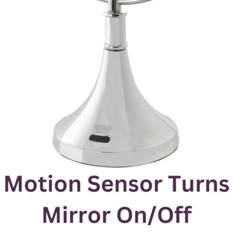 Jerdon 8.5" 8X-1X LED Lighted Mirror with Sensor