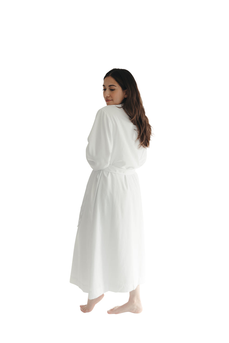 White Twill Double Layer Robe