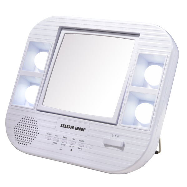 Sharper ImageLED Lighted Mirror with Bluetooth   Jerdon Style