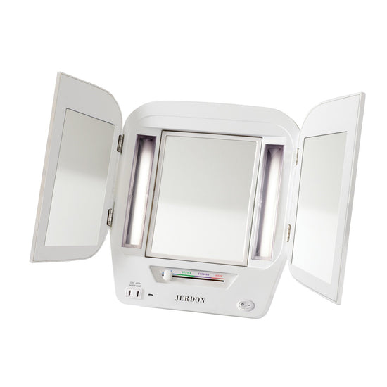 Jerdon tri fold makeup sales mirror